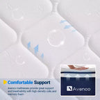 Avenco 12 inch Medium Firm Hybrid Memory Foam/Coil Blend Mattress in a Box