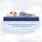 Avenco 12 inch Medium Firm Hybrid Memory Foam/Coil Blend Mattress in a Box