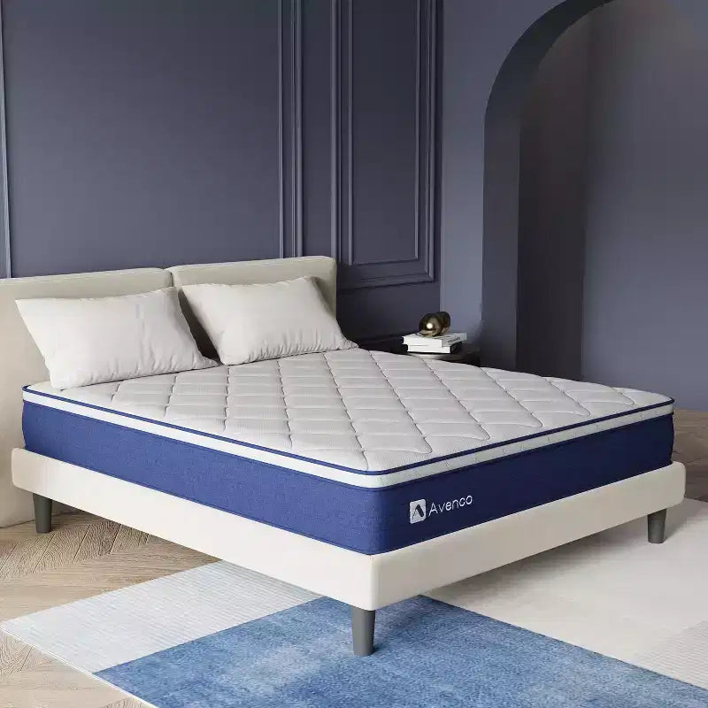 Avenco 12 inch Medium Firm Hybrid Memory Foam/Coil Blend Mattress in a Box