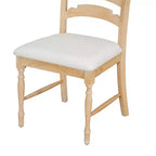 GDFStudio Terry Vintage Rubberwood Upholstered Dining Chairs with Serrated Back Design