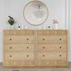 3/5 Drawer Dresser for Bedroom, 31.5 Wide Fluted Chest of Drawers, Modern Wooden Nightstand Storage Cabinet for Hallway, Living Room