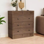 3/5 Drawer Dresser for Bedroom, 31.5 Wide Fluted Chest of Drawers, Modern Wooden Nightstand Storage Cabinet for Hallway, Living Room