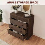 3/5 Drawer Dresser for Bedroom, 31.5 Wide Fluted Chest of Drawers, Modern Wooden Nightstand Storage Cabinet for Hallway, Living Room