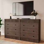 3/5 Drawer Dresser for Bedroom, 31.5 Wide Fluted Chest of Drawers, Modern Wooden Nightstand Storage Cabinet for Hallway, Living Room