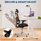 Ergonomic Mesh Office Chair, Lumbar Support, 4D Adjustable Armrests, Recline & Height Adjustment, 360 Swivel, Home Office Chair, Study Gaming Chair