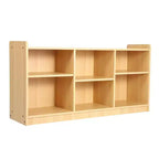 2-Tier Wood Montessori Cabinet for Kids, Toddler Room Book Shelves Toy Organizers & Storage for Kids, Furniture of Classroom, Nursery, Playroom