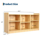 2-Tier Wood Montessori Cabinet for Kids, Toddler Room Book Shelves Toy Organizers & Storage for Kids, Furniture of Classroom, Nursery, Playroom