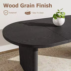 71'' Oval Dining Table for 4-8, Versatile Farmhouse Kitchen & Dining Table, Greating Table for Living Room, Office, Apartment, Black