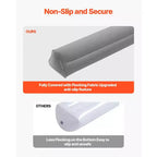 VEVOR Bed Bumper for Toddlers, 47.4-inch Inflatable Bed Guard Rail with Hand Pump, Non-Slip Flocking Toddler Bedrail Bumper(2 Packs),Grey