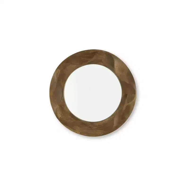 Specchio decorativo da parete Aajon di Signature Design by Ashley con cornice marrone a onda