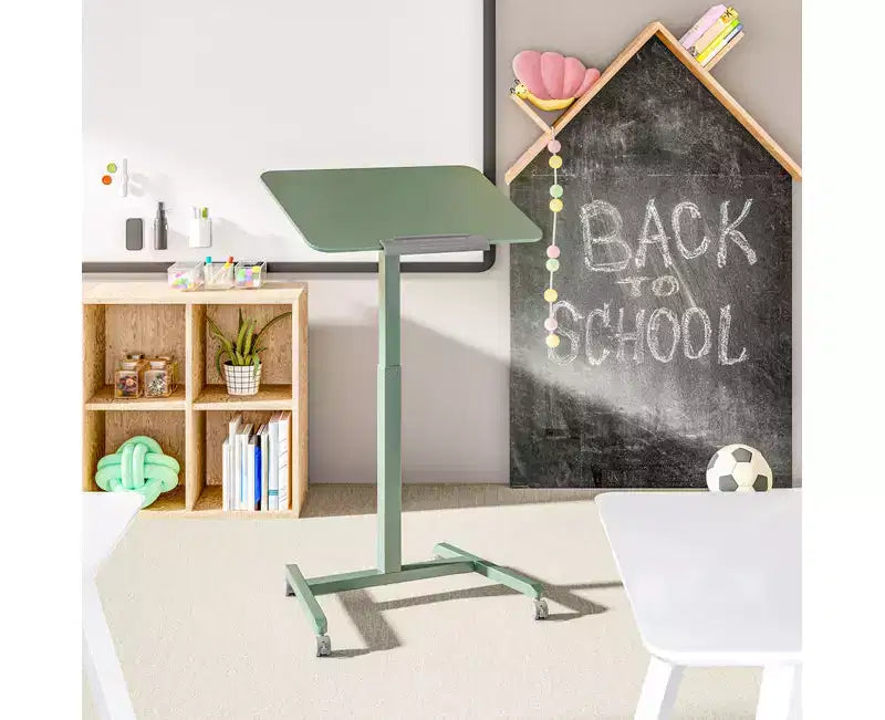 Seville Classics airLIFT Tilting Height Adjustable Mobile Desk Cart