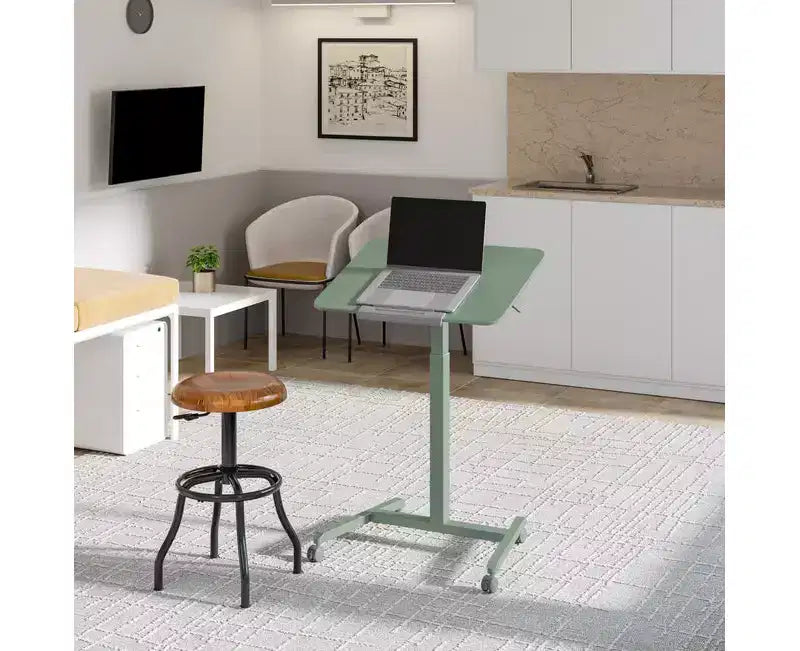 Seville Classics airLIFT Tilting Height Adjustable Mobile Desk Cart