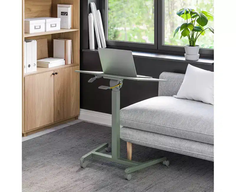 Seville Classics airLIFT Tilting Height Adjustable Mobile Desk Cart
