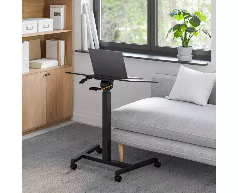 Seville Classics airLIFT Tilting Height Adjustable Mobile Desk Cart