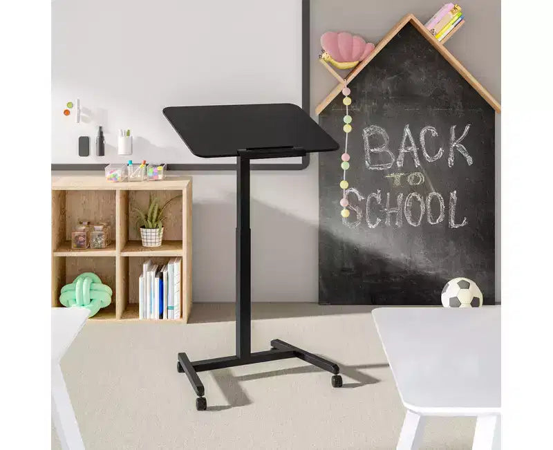 Seville Classics airLIFT Tilting Height Adjustable Mobile Desk Cart