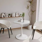 MAYEERTY Tavolino da caffè esagonale moderno da 31,5 pollici con piano in marmo stampato bianco e base in metallo per sala da pranzo soggiorno, bianco