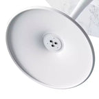 MAYEERTY Tavolino da caffè esagonale moderno da 31,5 pollici con piano in marmo stampato bianco e base in metallo per sala da pranzo soggiorno, bianco
