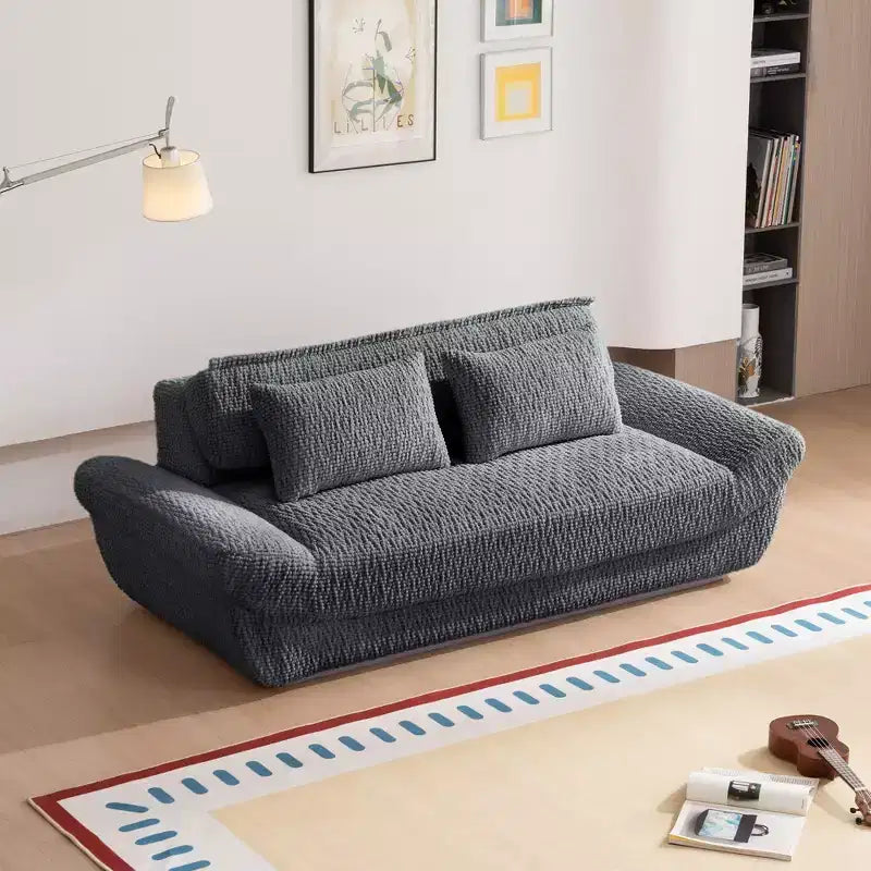 EHMKNP 2-Seater Sailboat Elliptical Sofa  High-Density Compressed Foam Luxury Living Room Couch