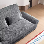 EHMKNP 2-Seater Sailboat Elliptical Sofa  High-Density Compressed Foam Luxury Living Room Couch