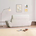 EHMKNP 2-Seater Sailboat Elliptical Sofa  High-Density Compressed Foam Luxury Living Room Couch