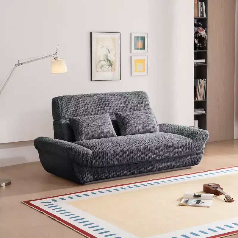 EHMKNP 2-Seater Sailboat Elliptical Sofa  High-Density Compressed Foam Luxury Living Room Couch