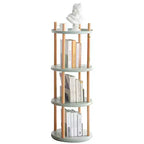 MAYEERTY Scaffale a 4 Livelli Girevole a 360°, Mobile Contenitore Compatto Multifunzionale per Soggiorno Camera da Letto Studio Cucina