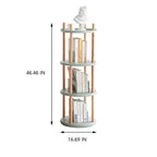 MAYEERTY Scaffale a 4 Livelli Girevole a 360°, Mobile Contenitore Compatto Multifunzionale per Soggiorno Camera da Letto Studio Cucina