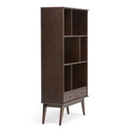 Libreria e mobile contenitore ampio Tierney in LEGNO MASSELLO da 64 x 35 pollici, in stile moderno di metà secolo