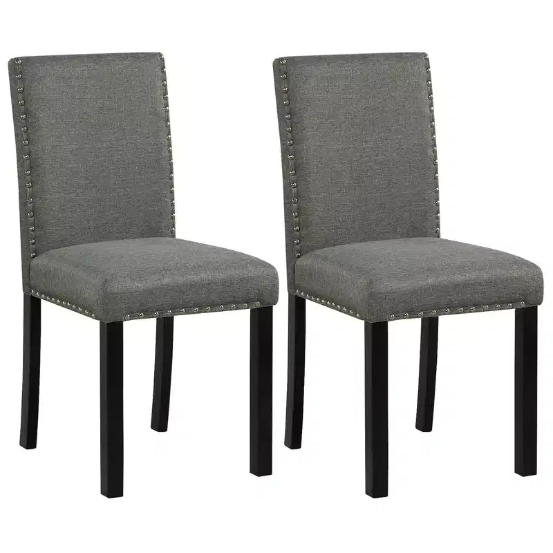Costway Wooden Dining Chairs Set of 4 w/Solid Rubber Bent Wood Legs for Dining Room Grey
