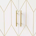 45 Tall Pantry Cabinet - Adjustable Shelves with Gold Legs
