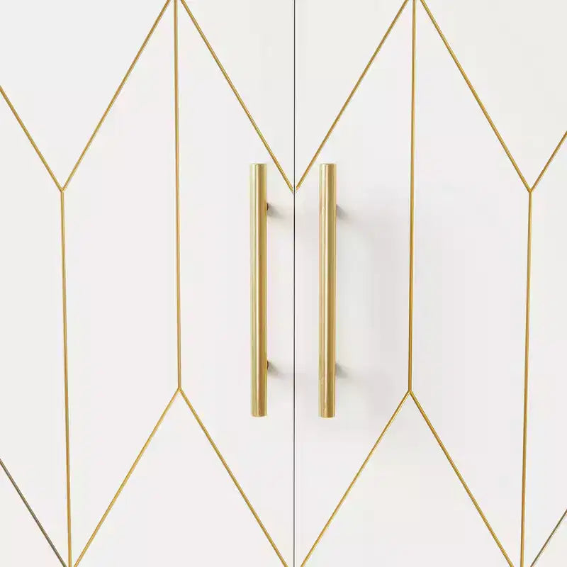 45 Tall Pantry Cabinet - Adjustable Shelves with Gold Legs
