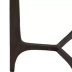 Rustic End Table, Side Table, or Small Night Stand for Room Decor - Round Metal Bedside Table with Glass Top for Small Spaces - 22 Bronze & Copper