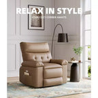 Poltrona reclinabile oversize Acekool per adulti, reclinabile manuale in pelle PU extra larga, cuscino in spugna spesso 1,5 volte, comoda poltrona per pigri