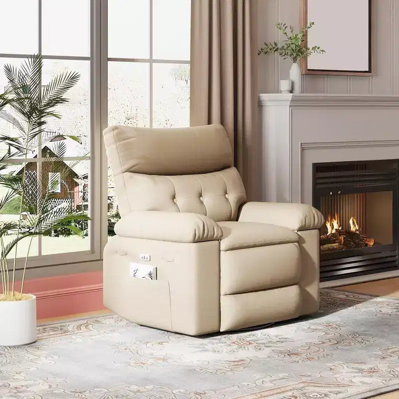 Poltrona reclinabile oversize Acekool per adulti, reclinabile manuale in pelle PU extra larga, cuscino in spugna spesso 1,5 volte, comoda poltrona per pigri