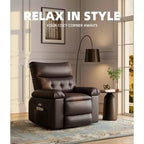 Poltrona reclinabile oversize Acekool per adulti, reclinabile manuale in pelle PU extra larga, cuscino in spugna spesso 1,5 volte, comoda poltrona per pigri