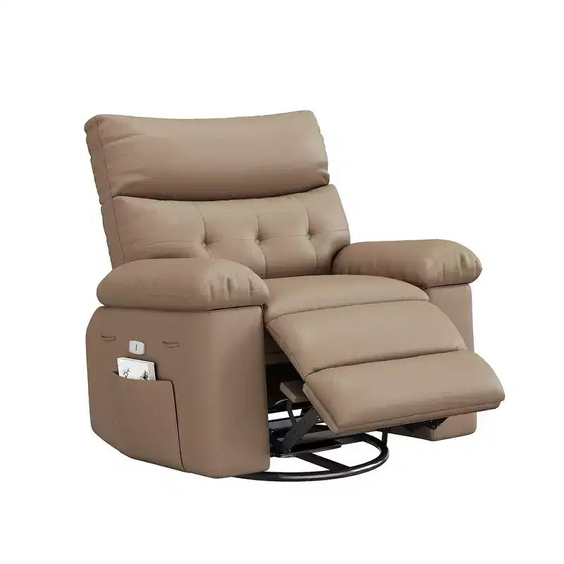 Acekool Oversized Recliner Chair for Adults, Extra Wide PU Leather Manual Recliner, 1.5X Thick Sponge Cushion, Comfortable Lazy Armchair