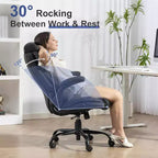 BALHAM TRADE-400LBS Big and Tall Office Chair Heavy Duty Leather with Padded Flip-up Arms Swivel Rolling