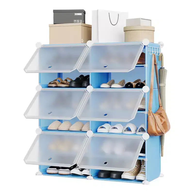 Shoe Storage Cabinet, 6-Tier Shoe Rack, Space Saving For Entryway, Bedroom & Living Room