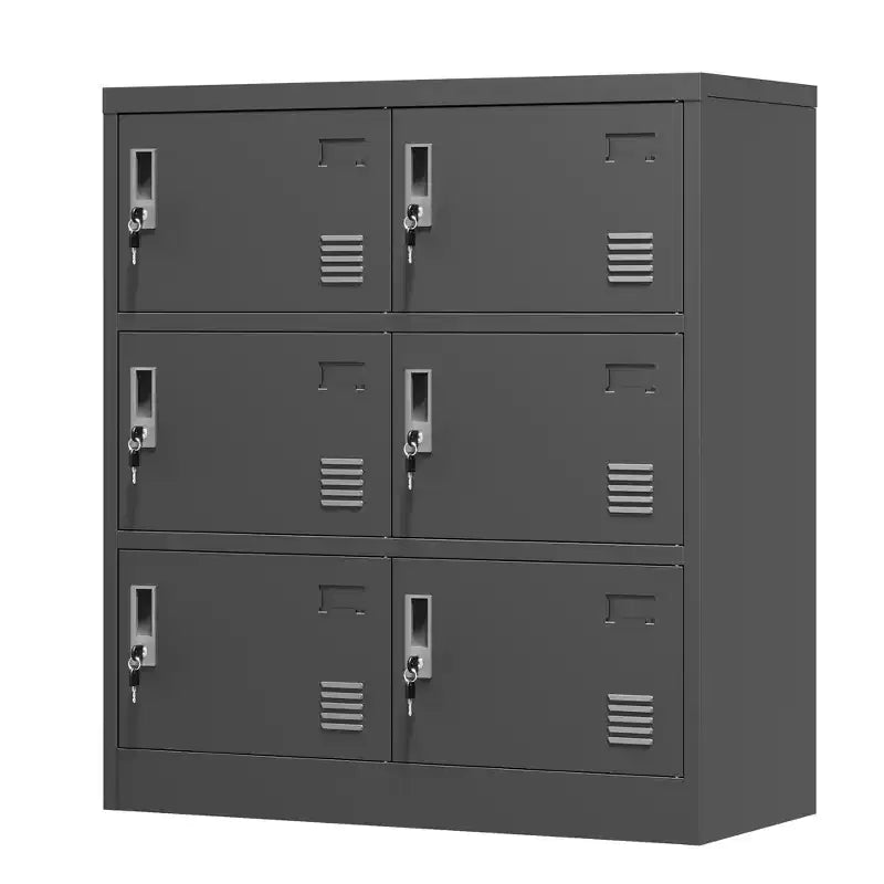Employee Storage Locker, Multiple Doors Steel Gym Lockers with Card Slots and Vents, Metal Locker Storage Cabinets for School, Office