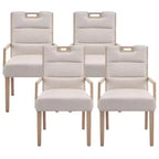 Christopher Knight Home Neva Sedie da pranzo imbottite in legno di gomma scandinavo (set da 4)