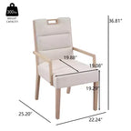 Christopher Knight Home Neva Sedie da pranzo imbottite in legno di gomma scandinavo (set da 4)