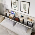 Full Size Bed Frame with Storage Headboard, Velvet Upholstered, Platform Bed Frame with 4 Drawers&Wooden Slat Support, Noise Free Design