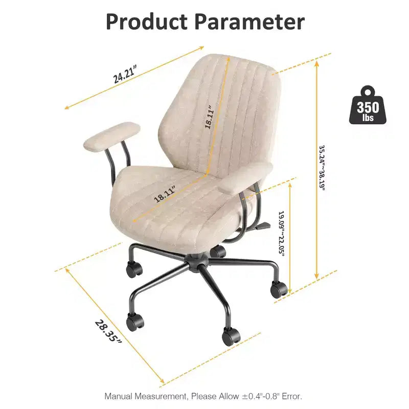 HOMLUX Sedia da Ufficio Ergonomica Moderna Tessuto Scamosciato Sedie da Scrivania per Dirigenti o Ufficio Domestico
