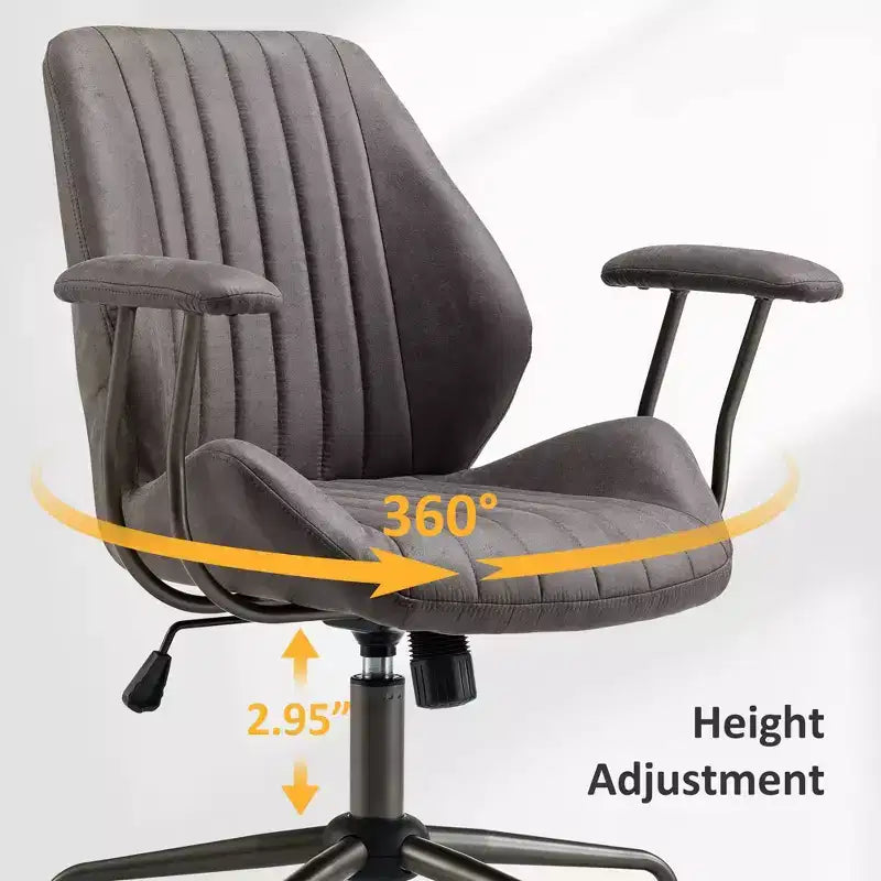 HOMLUX Sedia da Ufficio Ergonomica Moderna Tessuto Scamosciato Sedie da Scrivania per Dirigenti o Ufficio Domestico