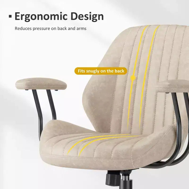HOMLUX Sedia da Ufficio Ergonomica Moderna Tessuto Scamosciato Sedie da Scrivania per Dirigenti o Ufficio Domestico