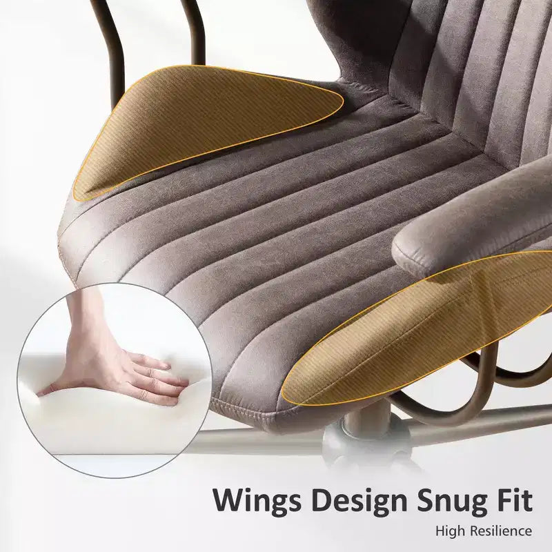 HOMLUX Sedia da Ufficio Ergonomica Moderna Tessuto Scamosciato Sedie da Scrivania per Dirigenti o Ufficio Domestico