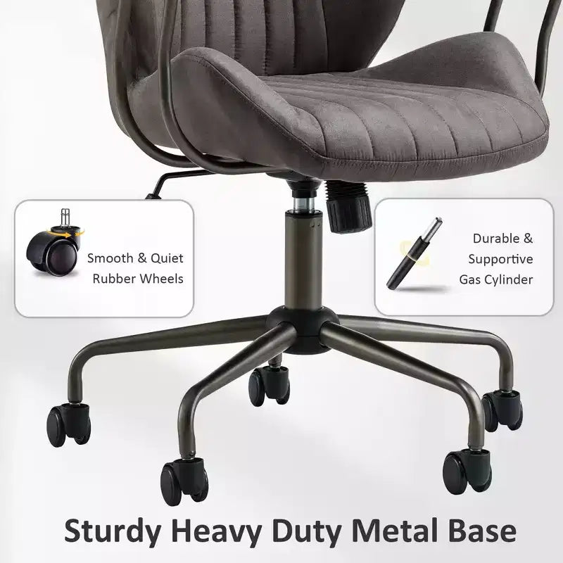 HOMLUX Sedia da Ufficio Ergonomica Moderna Tessuto Scamosciato Sedie da Scrivania per Dirigenti o Ufficio Domestico