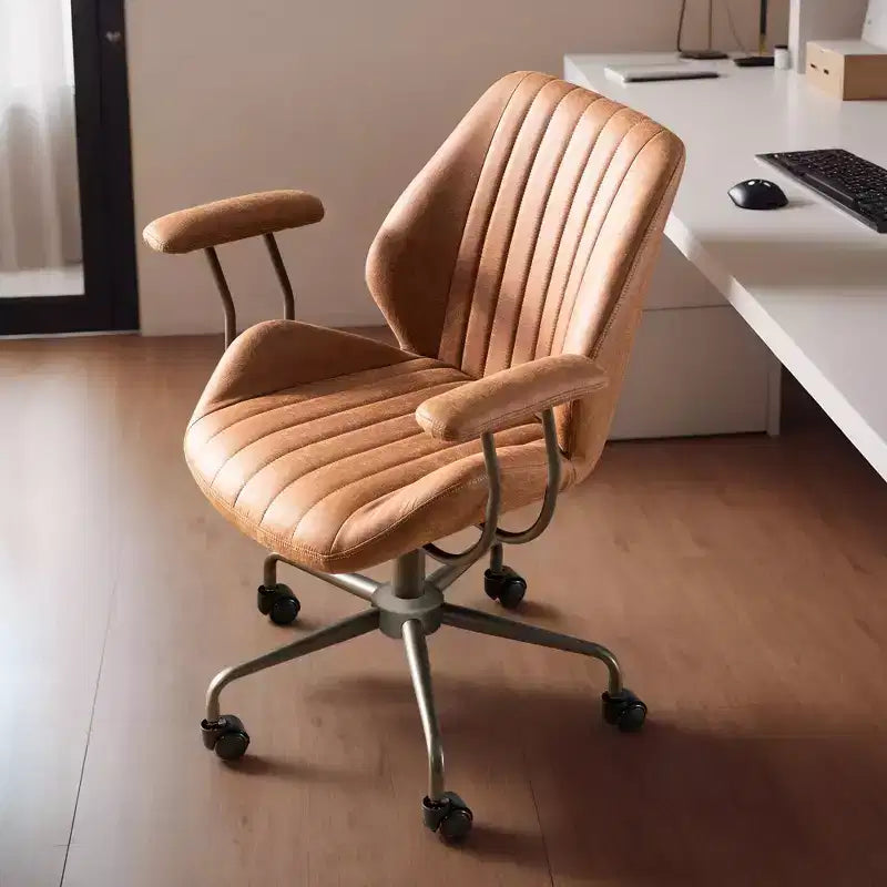 HOMLUX Modern Ergonomic Computer Office Chair Suede Fabric Desk Chairs for Executive or Home Office