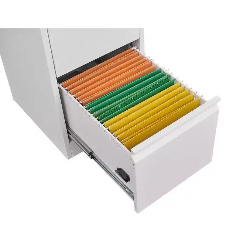 COZONY Cassettiera Portadocumenti a 4 Cassetti con Serratura, Armadietto Verticale per Ufficio Domestico, Armadio Contenitore in Acciaio Metallico per Documenti Formato Legale, Montaggio Richiesto