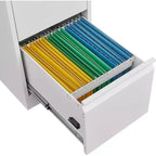 COZONY Cassettiera Portadocumenti a 4 Cassetti con Serratura, Armadietto Verticale per Ufficio Domestico, Armadio Contenitore in Acciaio Metallico per Documenti Formato Legale, Montaggio Richiesto